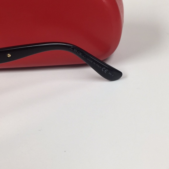 Jimmy Choo Glitter Animal Print Logo Sunglasses Never Used Made in Italy 🇮🇹 - Picture 3 of 7